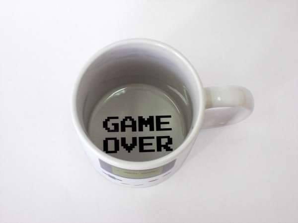 koffie mok game over