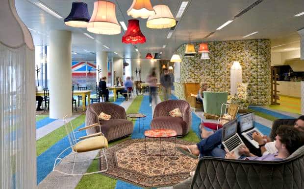 wereld kantoor google londen lounge