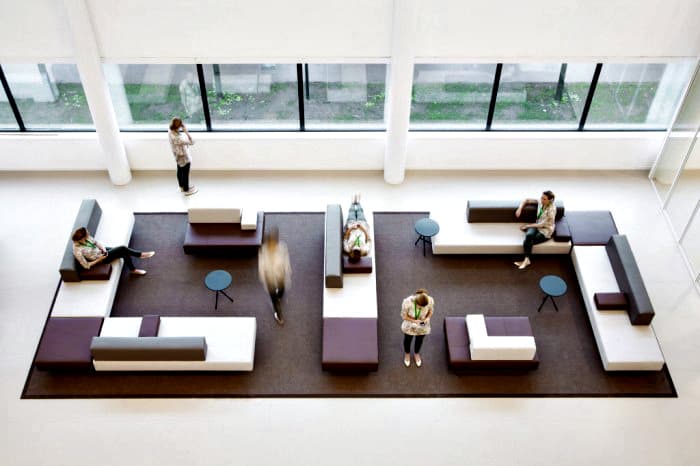 danone lounge werkplek