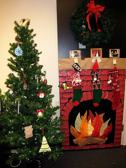 kerstboom op kantoor