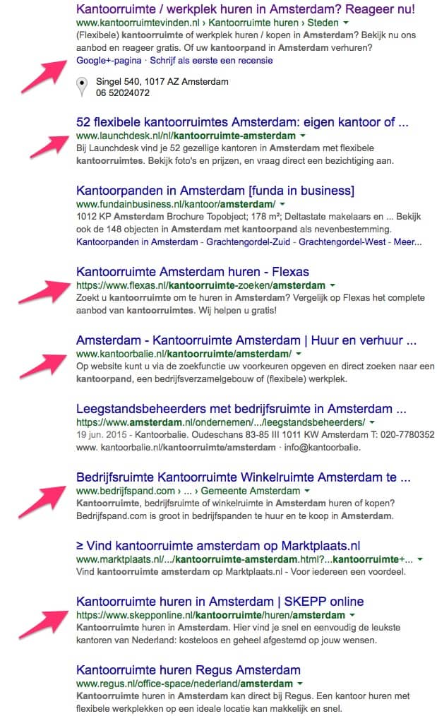 kantoorruimte amsterdam resultaten internet brokers