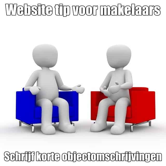 website tip voor makelaars schrijf korte objectomschrijvingen