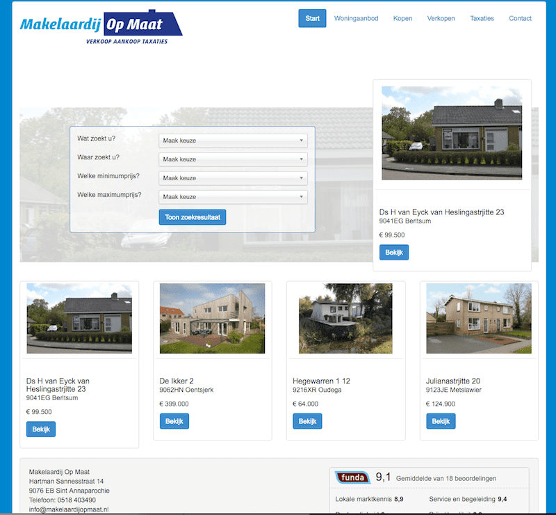 makelaardij op maat website